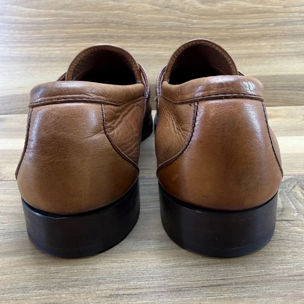 Allen Edmonds Enfield Tassel Loafers Mens 10.5 D Walnut Leather Moc Ivy Business